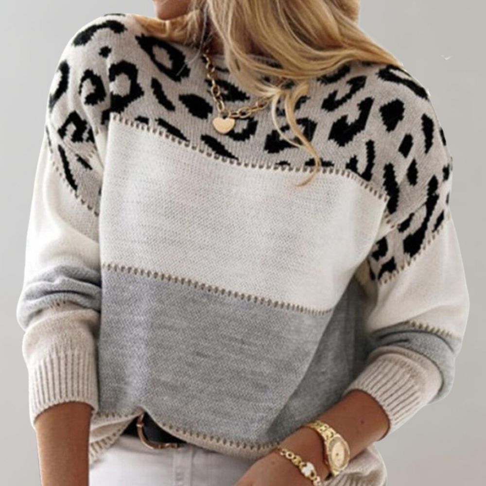 Charlene | Jersey de punto con estampado de leopardo