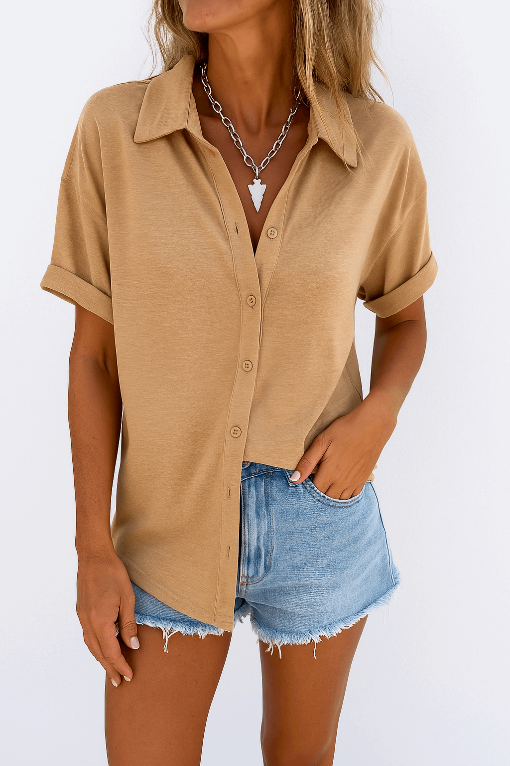 Lily - Camisa de Manga Corta Sin Esfuerzo
