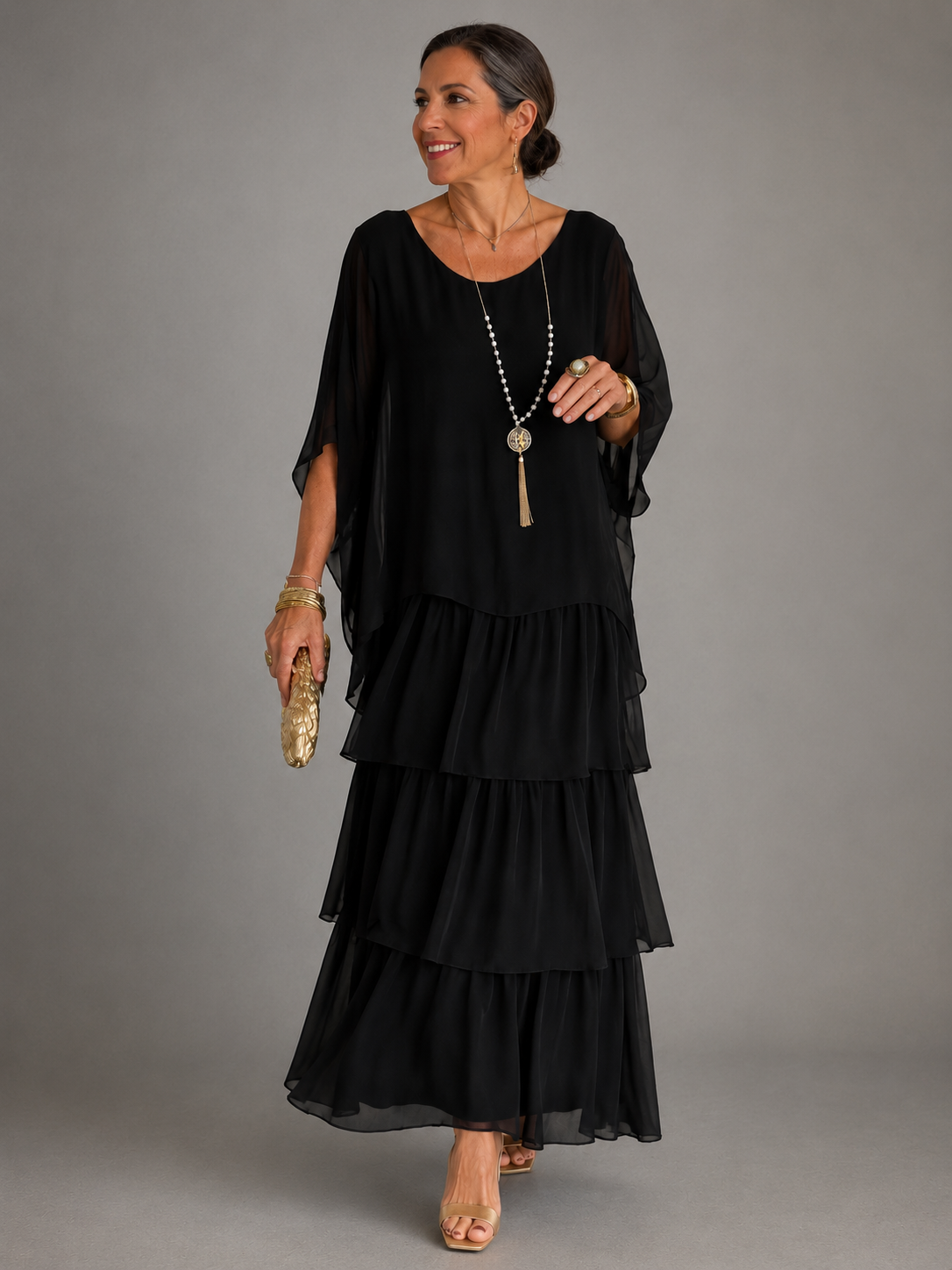Elspeth | Vestido largo vaporoso
