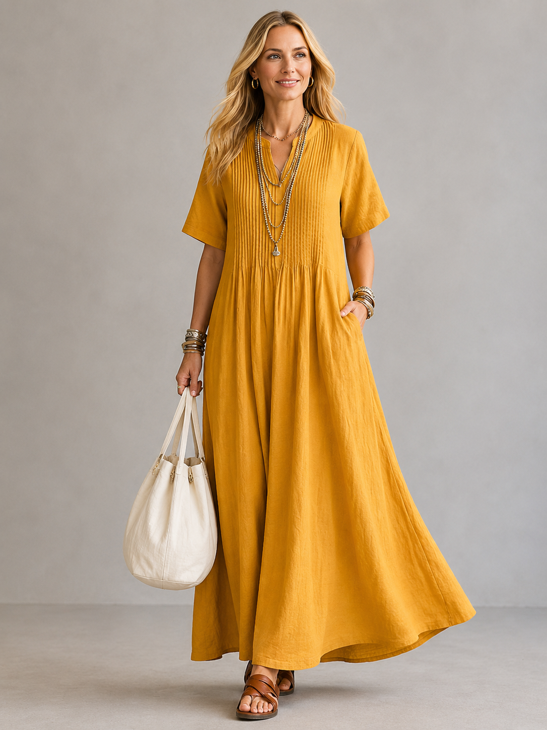 Nathalia™ | Vestido Plisado