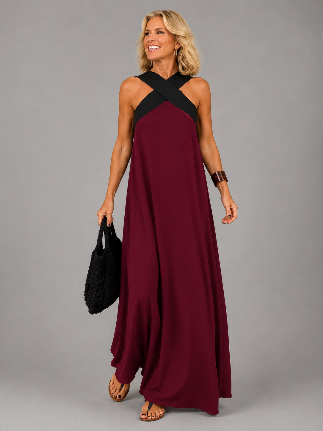 Velora™ | Vestido Maxi Elegancia Cruzada