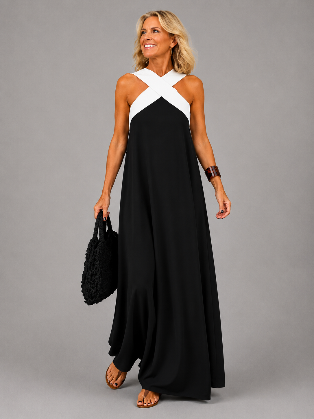 Velora™ | Vestido Maxi Elegancia Cruzada