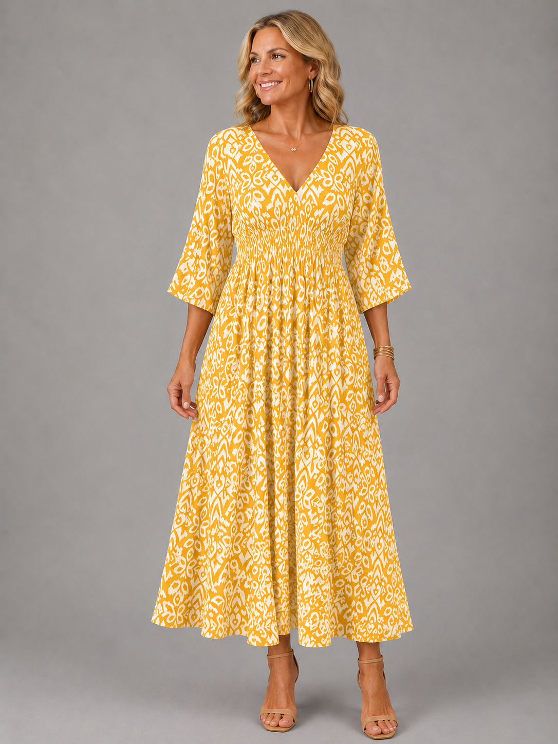Althea™ | Vestido Midi Fluido Bohemio