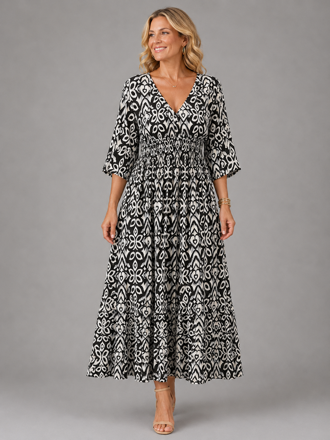 Althea™ | Vestido Midi Fluido Bohemio