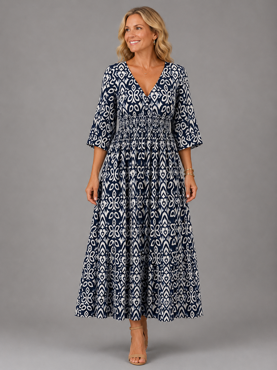 Althea™ | Vestido Midi Fluido Bohemio