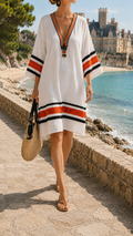 Pilar | Vestido Túnica Raya Mediterránea