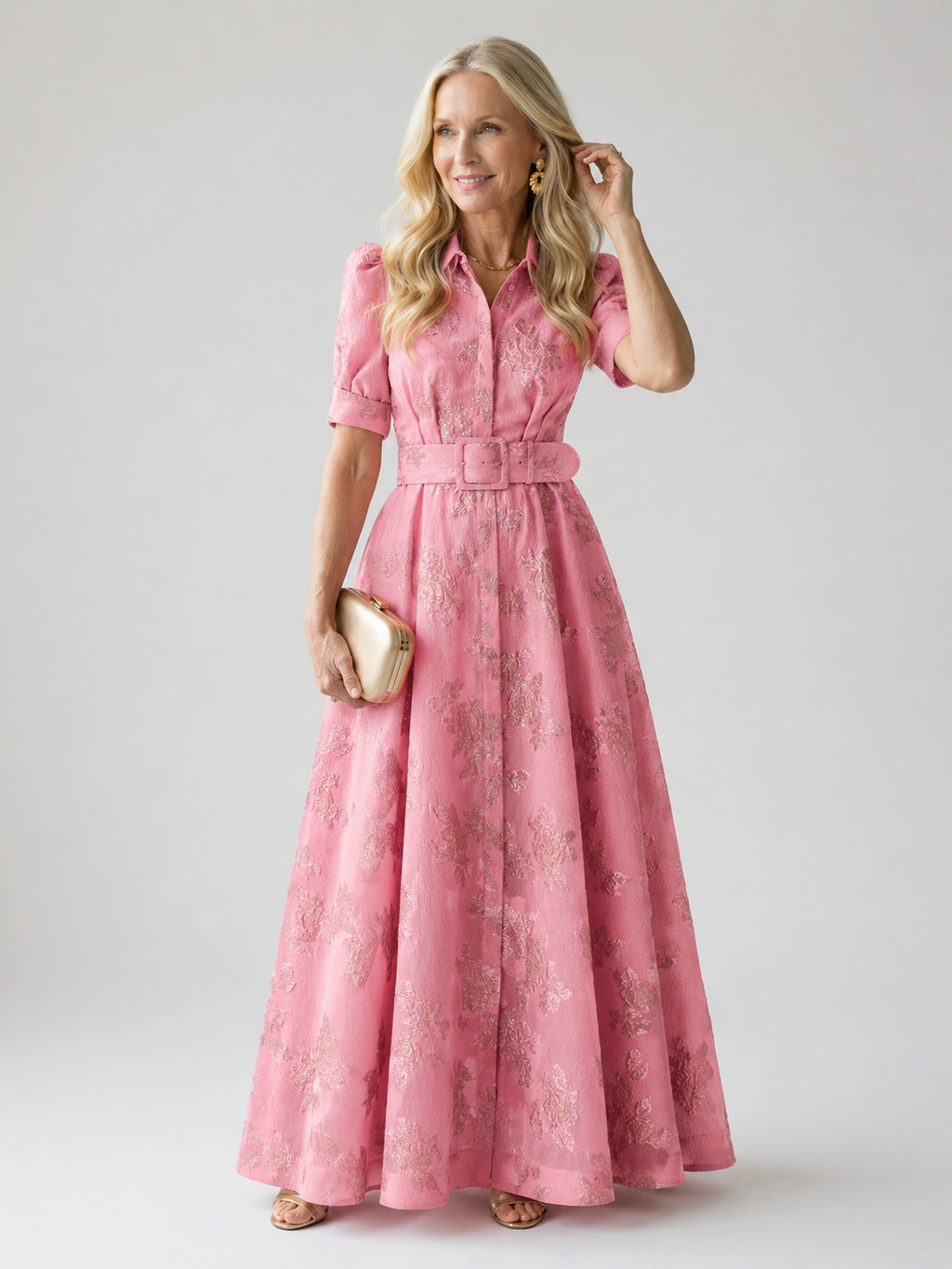 Guinevere | Vestido Maxi Floral con Cinturón