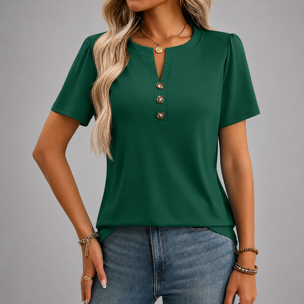 Elara Blusa con escote hendido