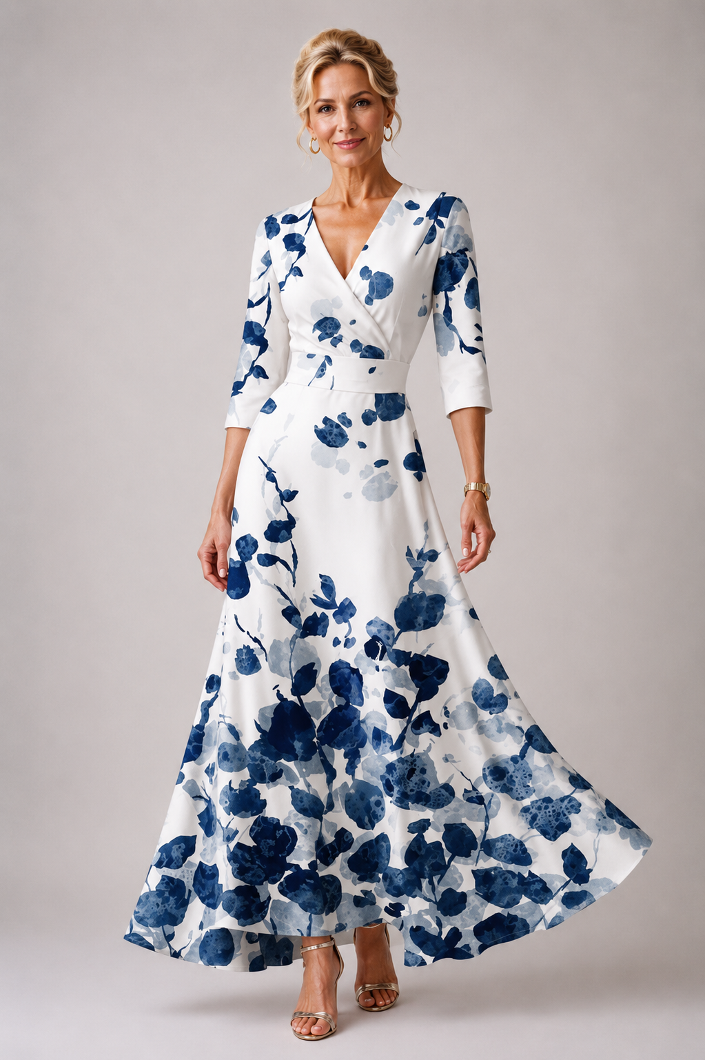 Joanna | Vestido Maxi Elegante con Estampado Floral