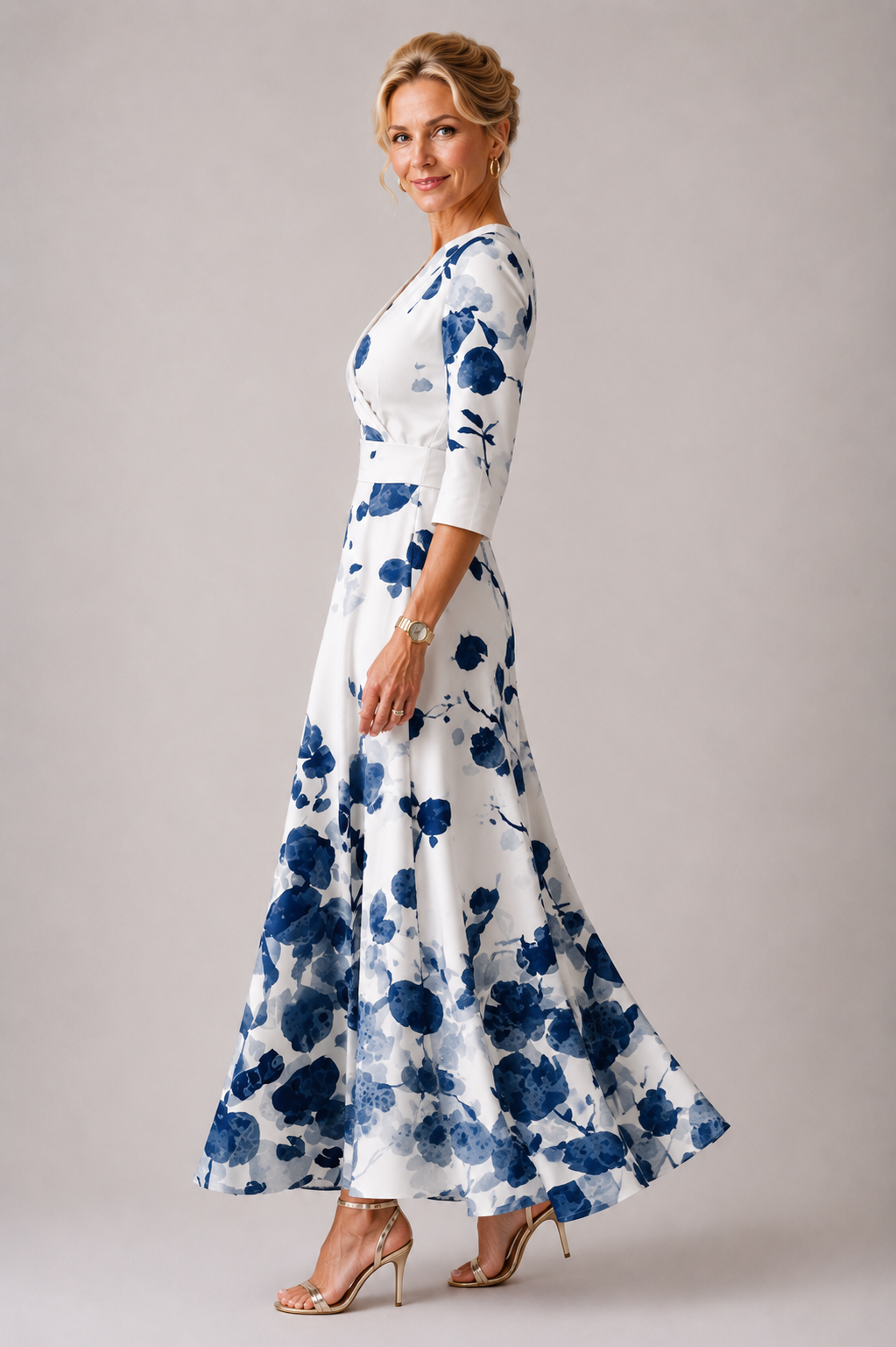 Joanna | Vestido Maxi Elegante con Estampado Floral