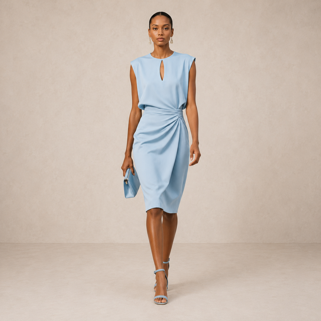 Averil | Vestido midi drapeado
