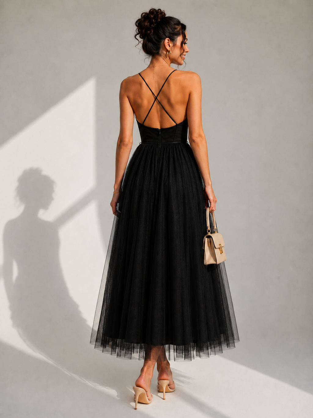 Ines | Vestido midi ceñido a la cintura
