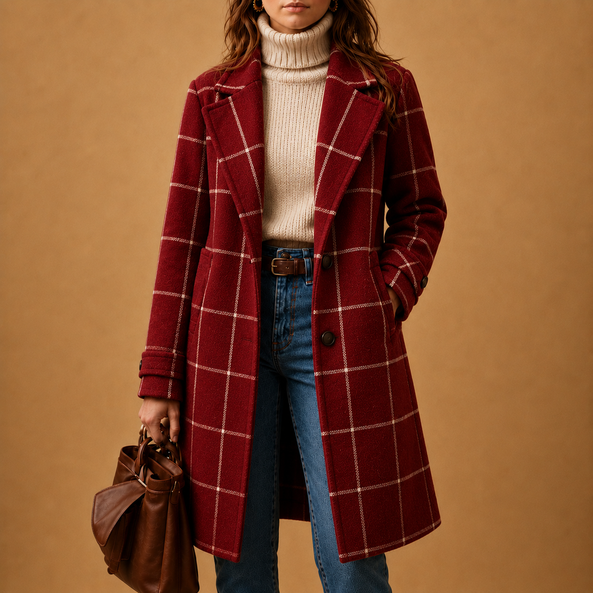 Bethany | Abrigo de Cuadros para Mujer