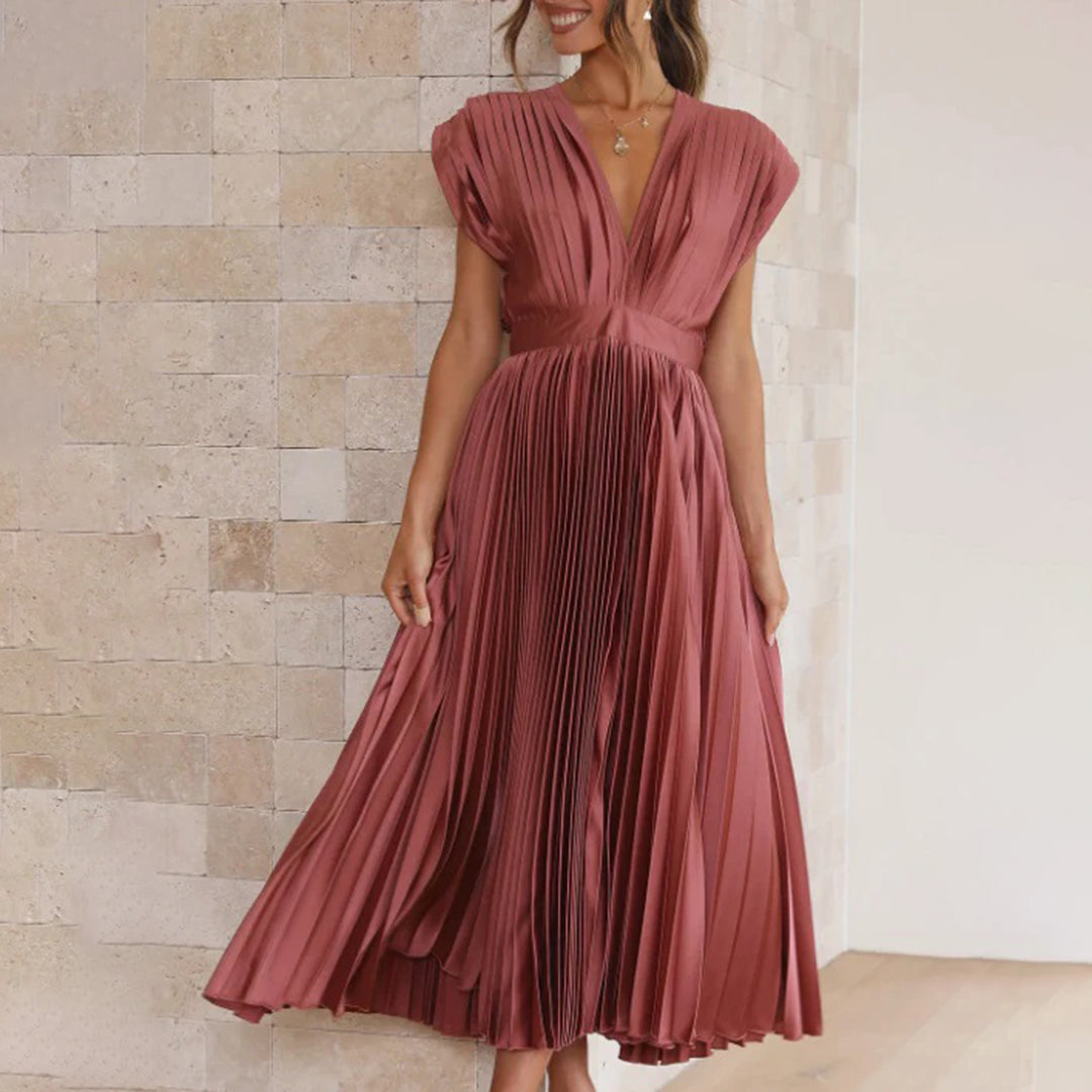 Annabelle | Vestido Midi Plisado Atemporal