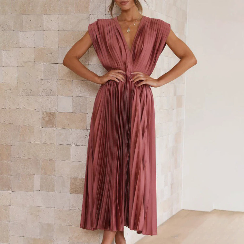 Annabelle | Vestido Midi Plisado Atemporal