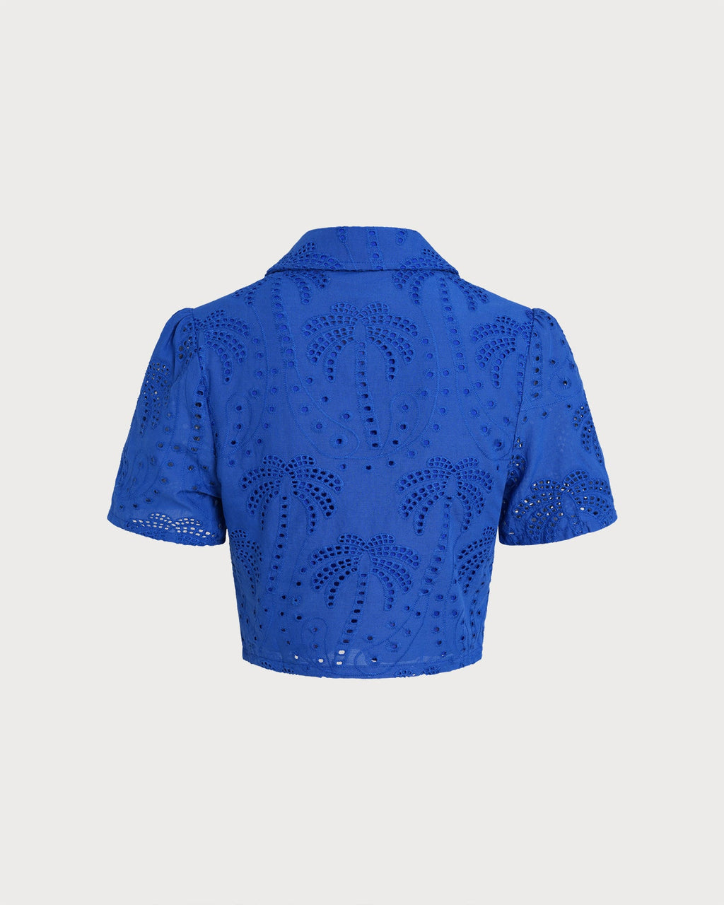 Blusa Azul Texturizado Botones Cuello