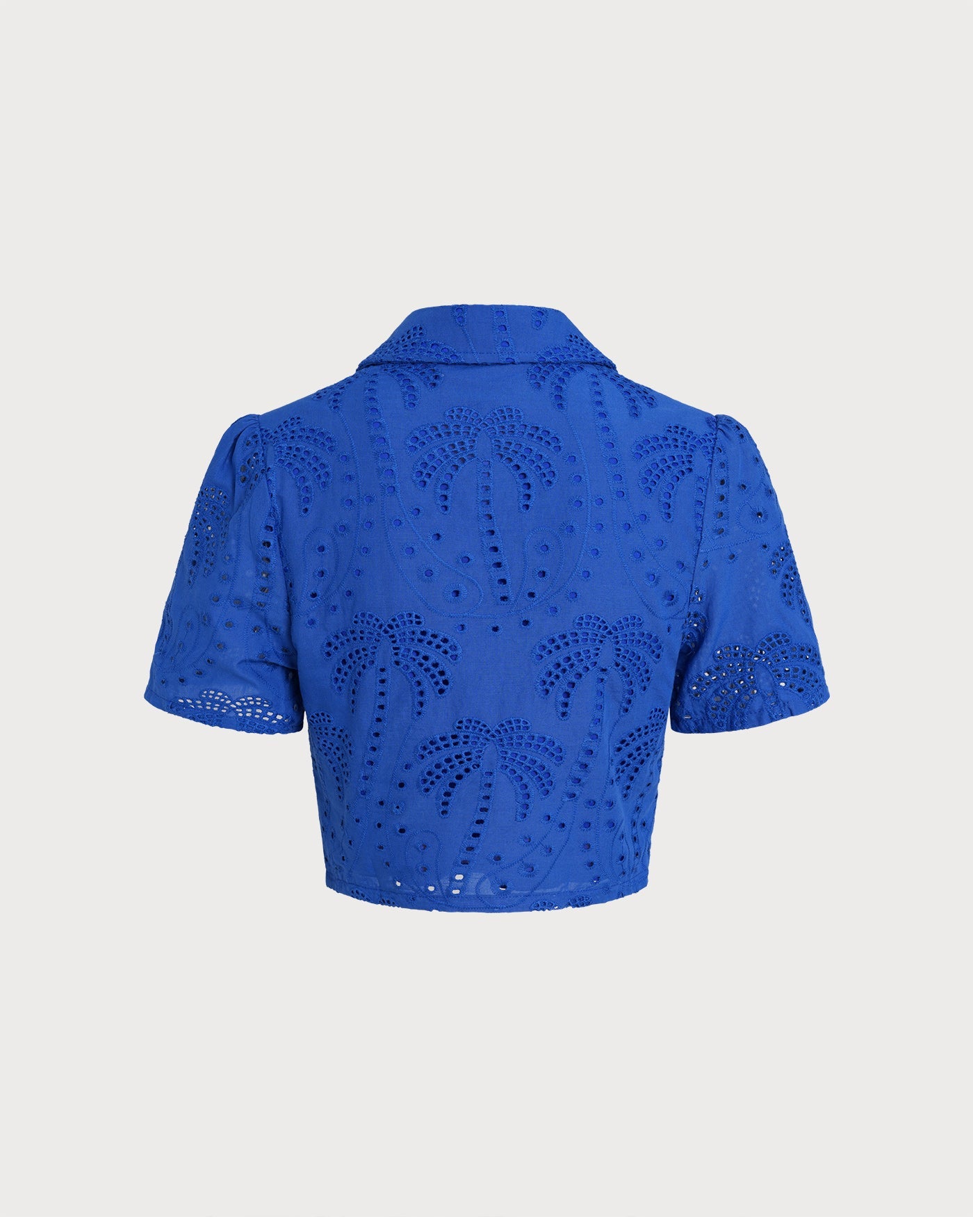 Blusa Azul Texturizado Botones Cuello
