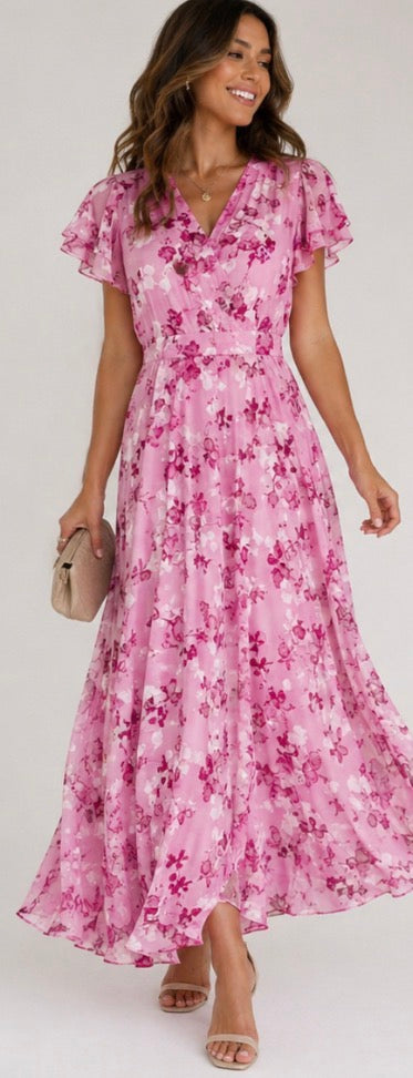 Amara | Vestido Maxi Floral Fluido