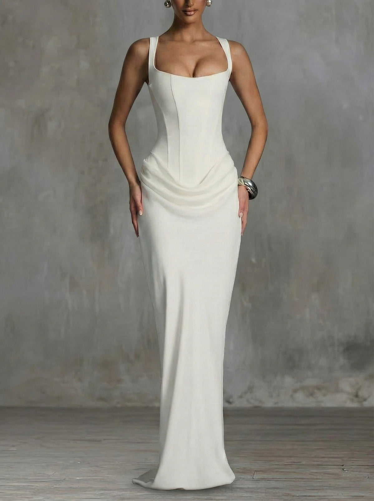 Leonor | Vestido Maxi con Escote Cuadrado
