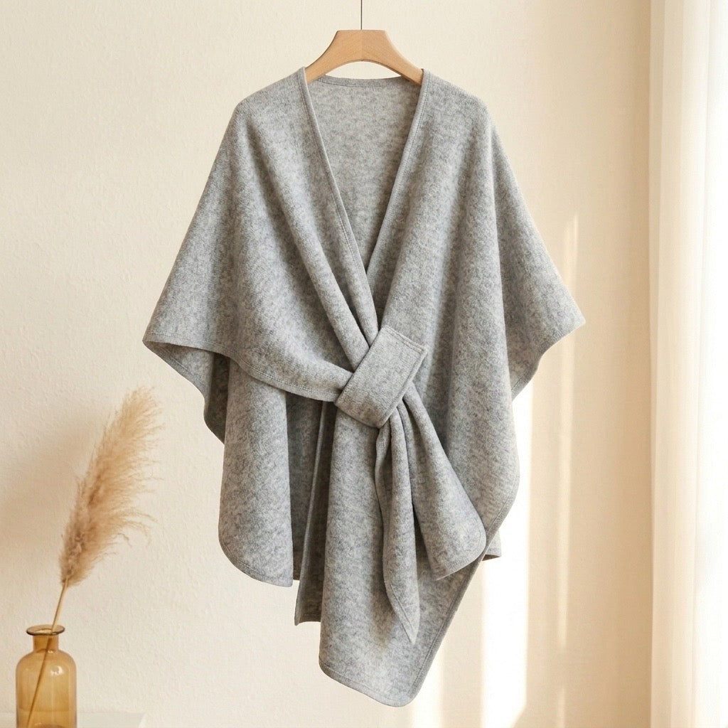 Poncho chal largo
