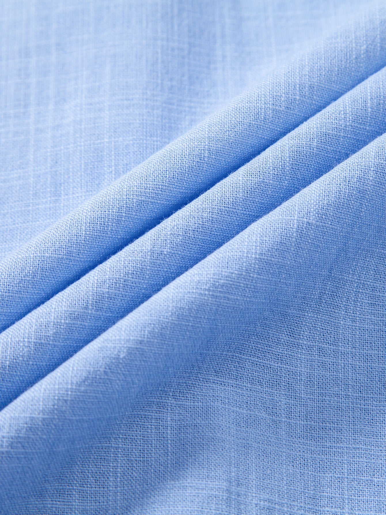 Short Sleeve Linen Look Stand Collar Shirt