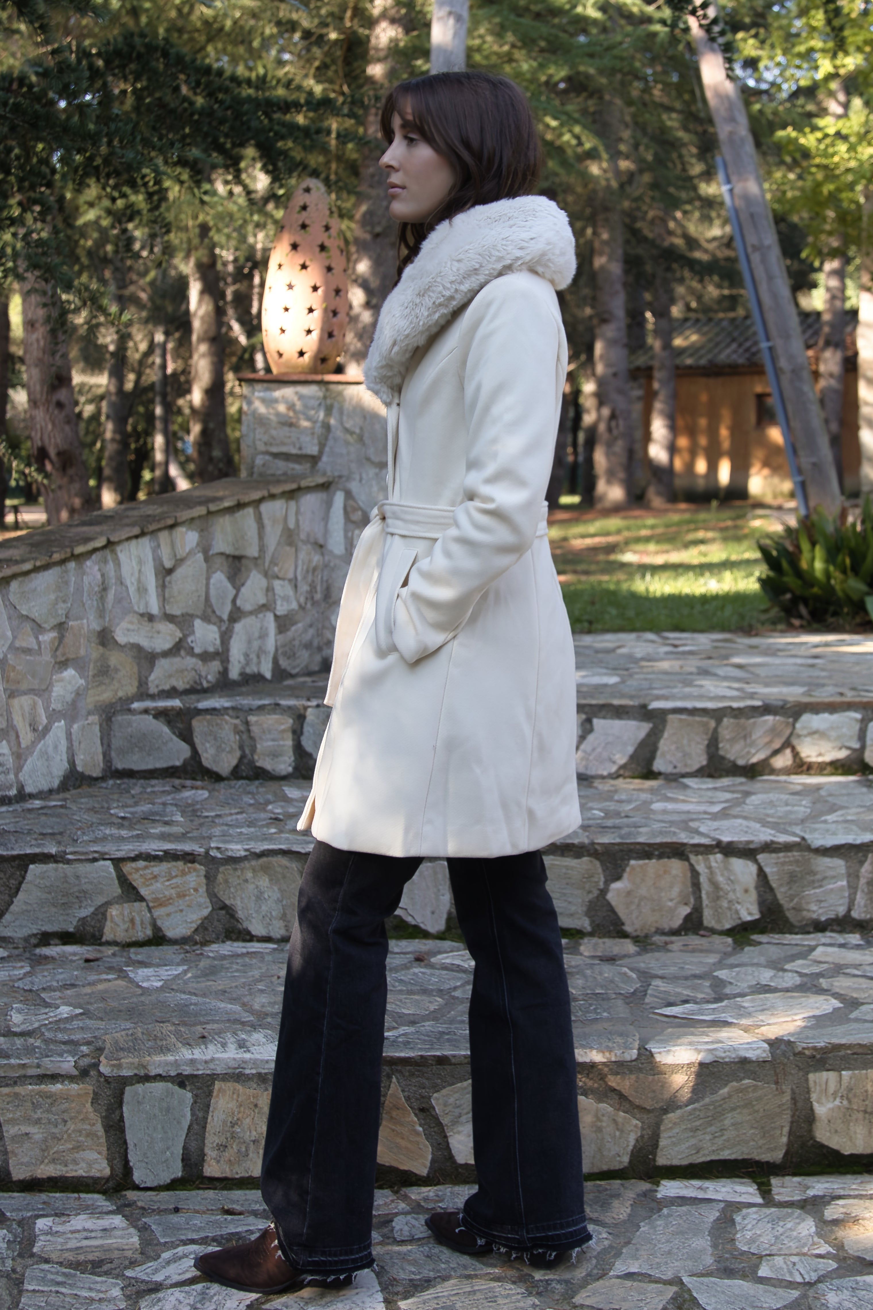 Abrigo Elegance Cuello Pelo Desmontable