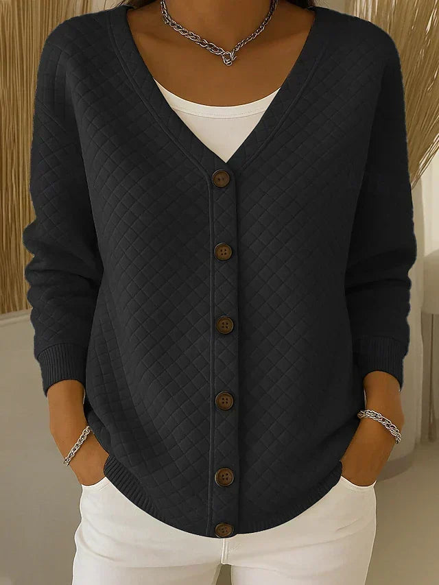 Laverne™ | Rebeca Acolchada con Botones Delanteros