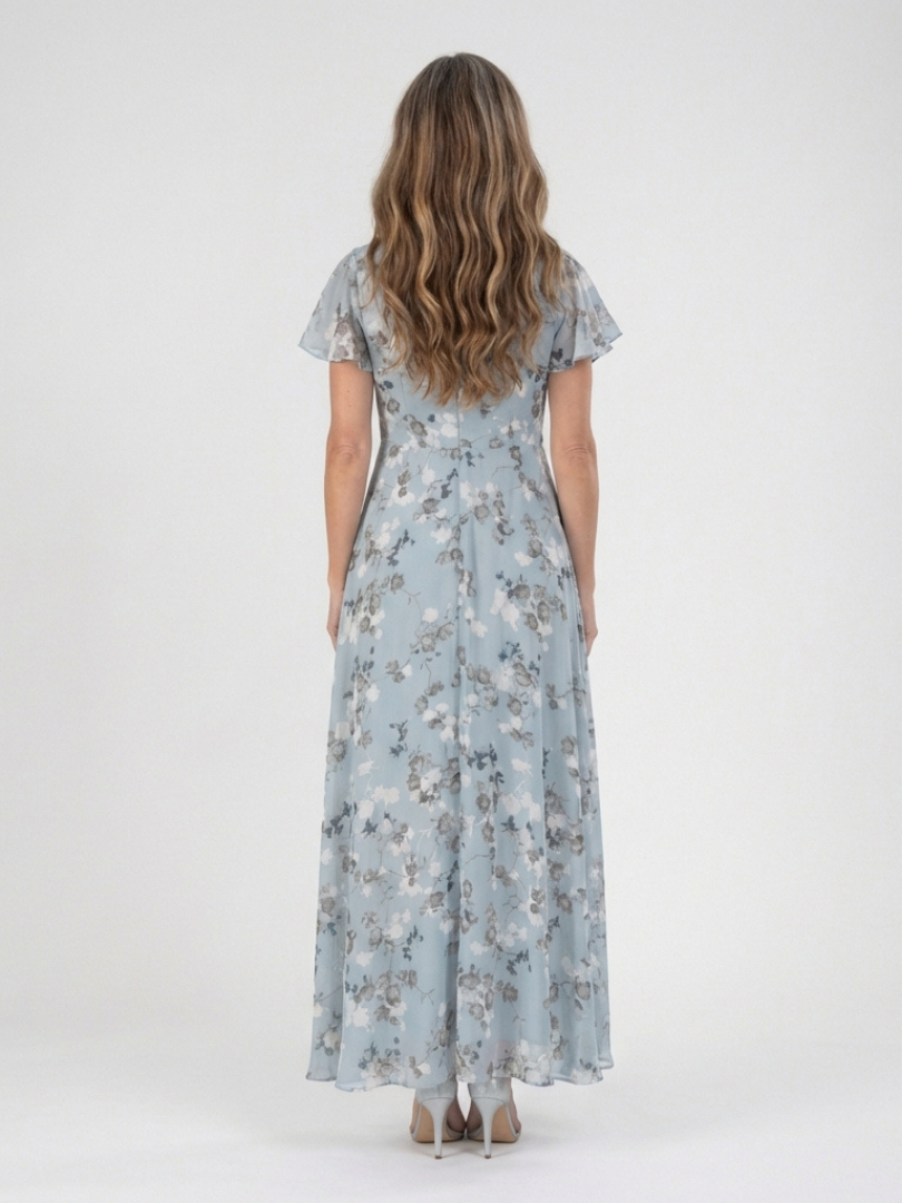 Ismeria | Vestido Maxi de Chifón Floral