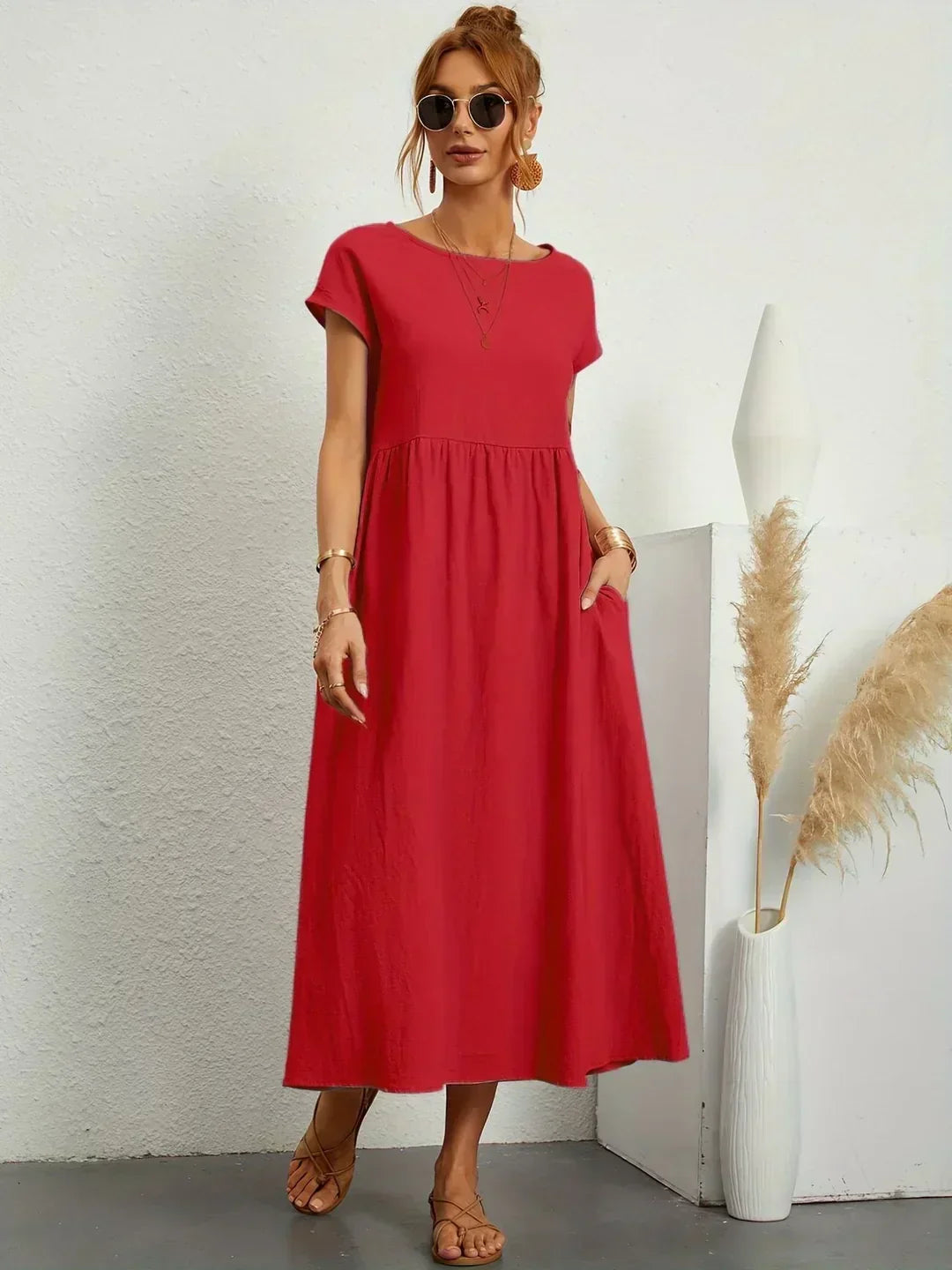 Gabrielle™ — Vestido Midi con Fluidez Elegante Atemporal