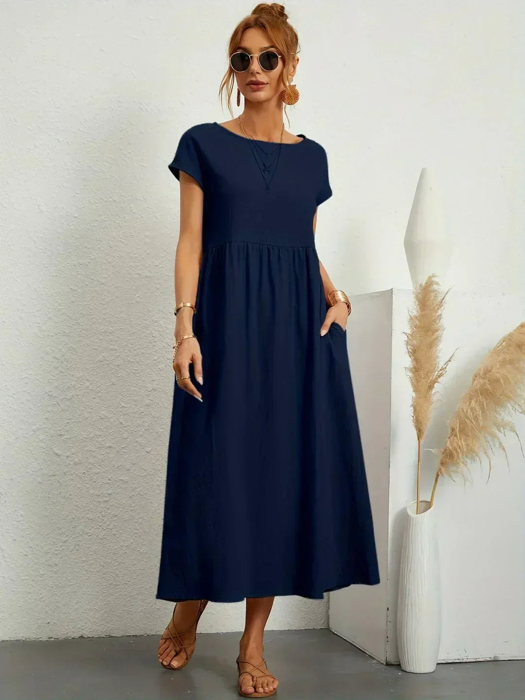 Gabrielle™ — Vestido Midi con Fluidez Elegante Atemporal