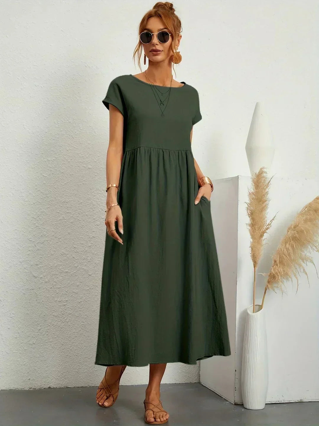 Gabrielle™ — Vestido Midi con Fluidez Elegante Atemporal