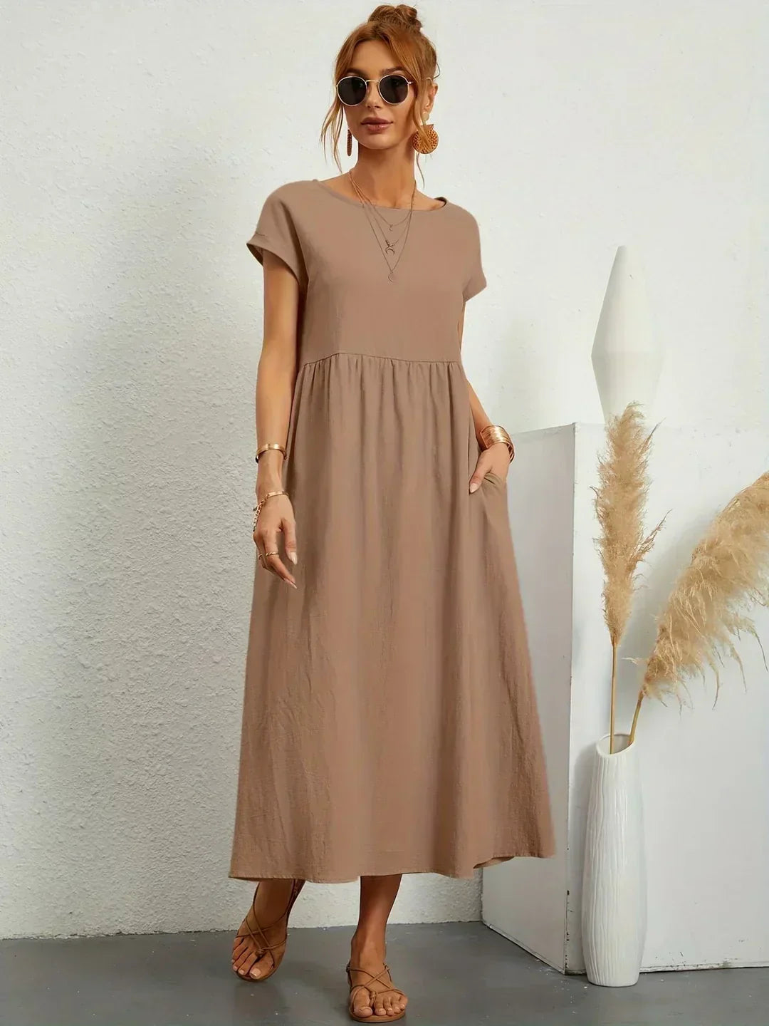 Gabrielle™ — Vestido Midi con Fluidez Elegante Atemporal
