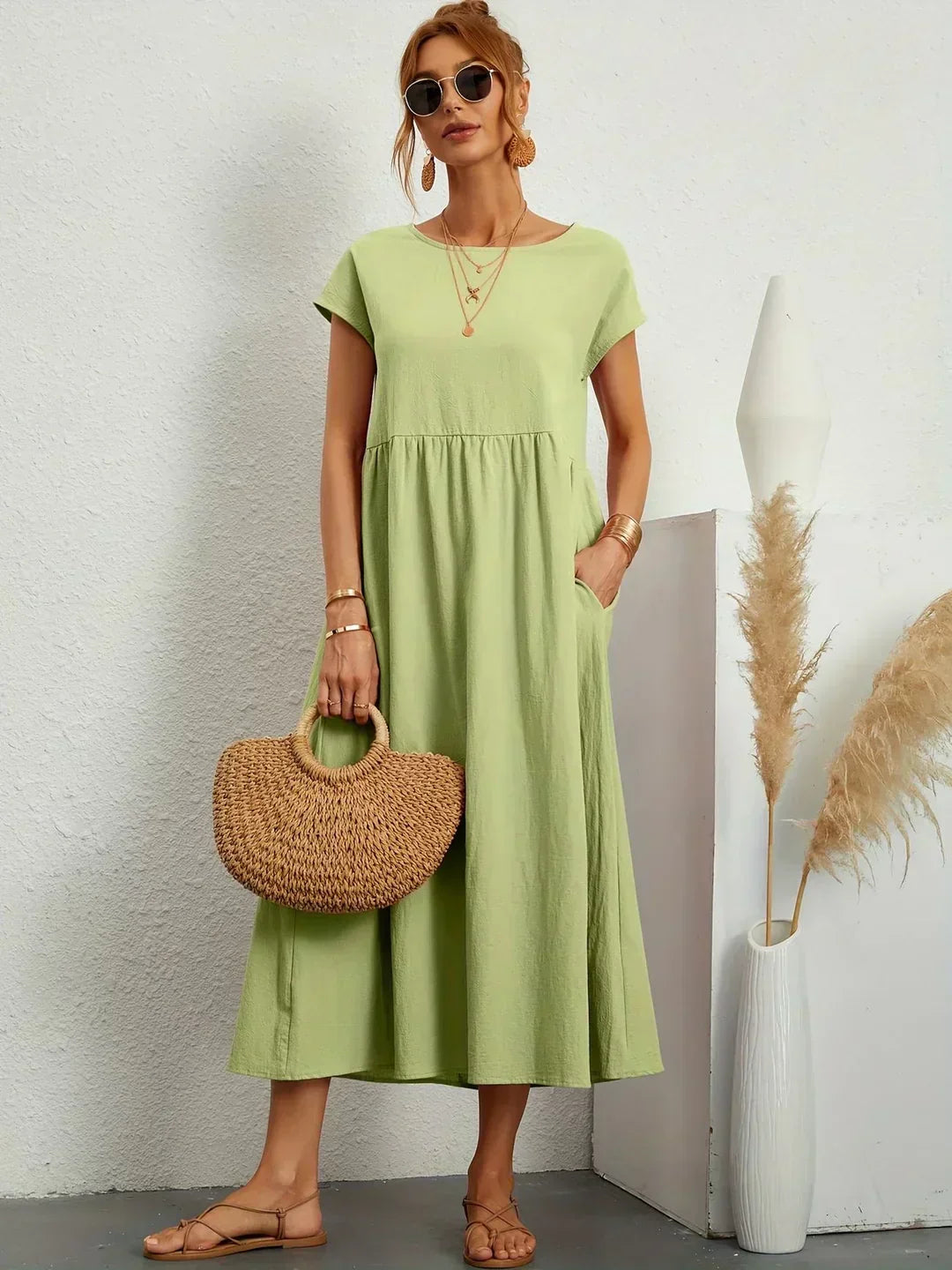Gabrielle™ — Vestido Midi con Fluidez Elegante Atemporal