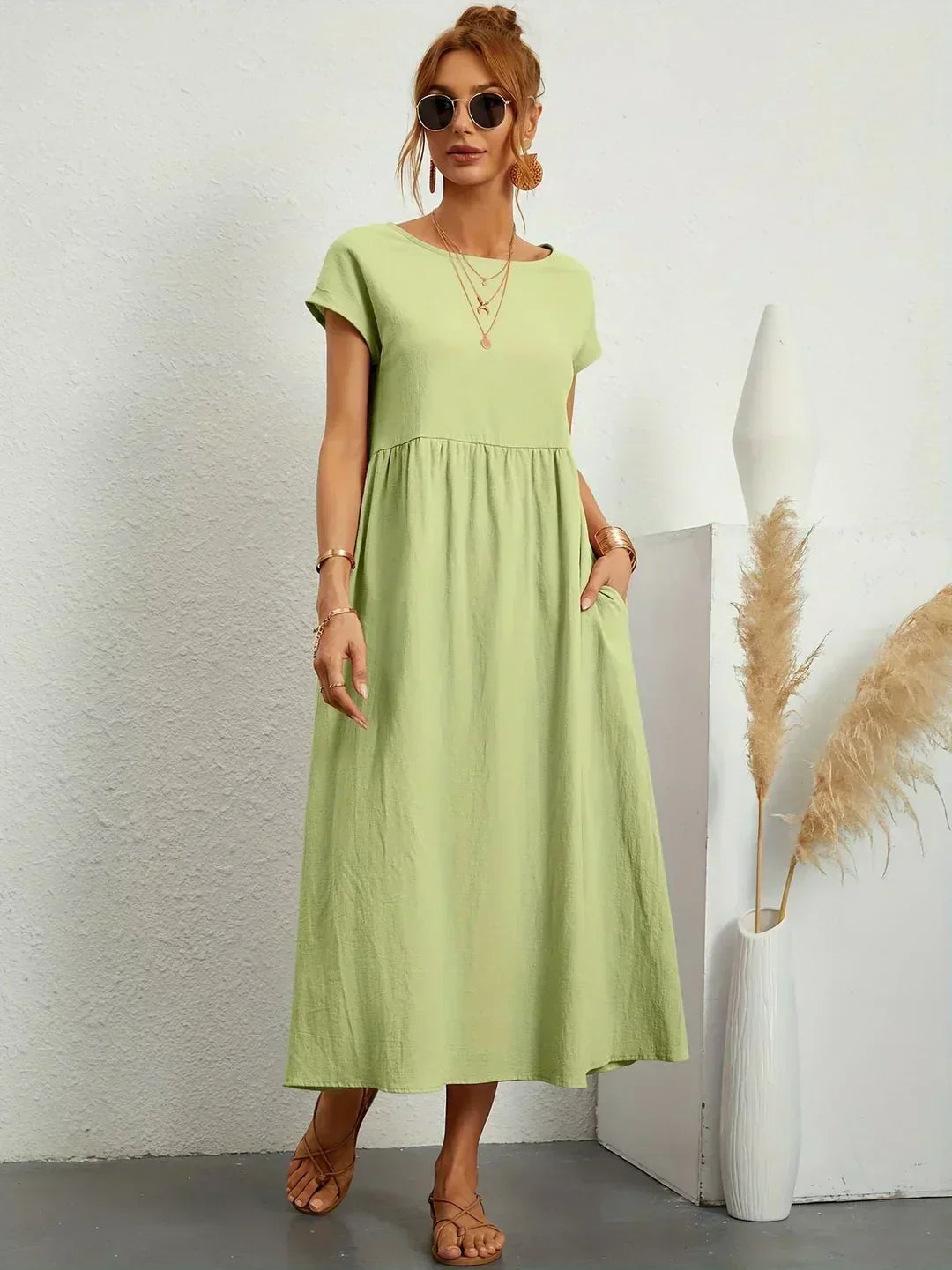Gabrielle™ — Vestido Midi con Fluidez Elegante Atemporal