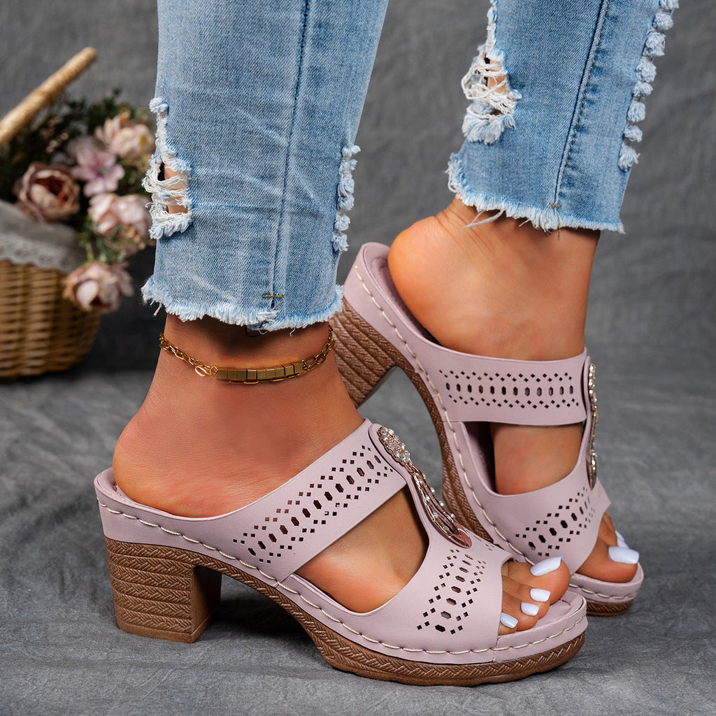 Linda | Sandalias Ortopédicas de Tacón Alto y Comodidad