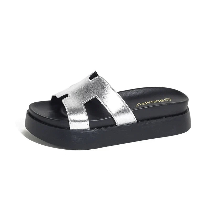 Sandalias de Plataforma de Piel Talia