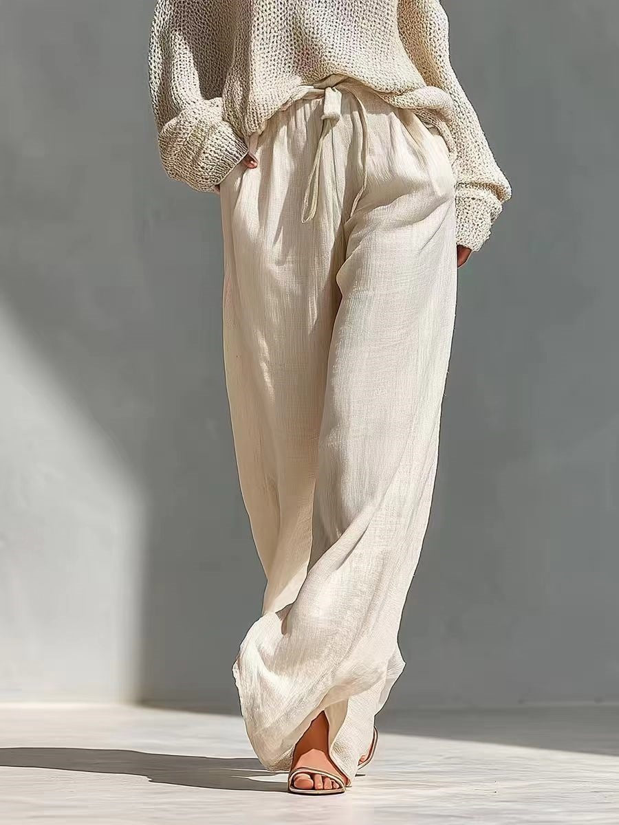 Conjunto de Punto y Lino de Moda