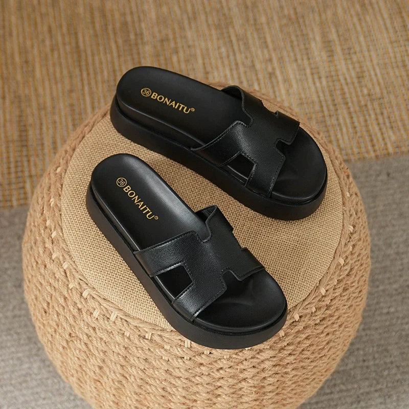 Sandalias de Plataforma de Piel Talia