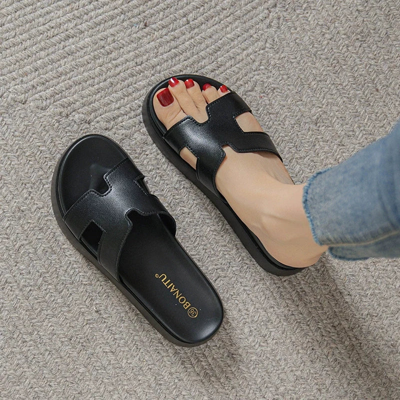 Sandalias de Plataforma de Piel Talia