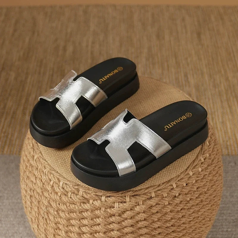 Sandalias de Plataforma de Piel Talia