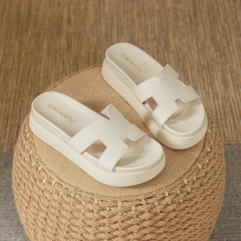 Sandalias de Plataforma de Piel Talia