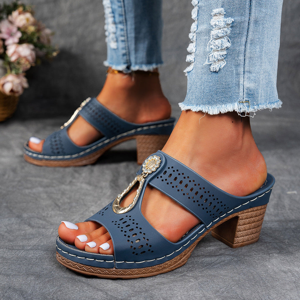Linda | Sandalias Ortopédicas de Tacón Alto y Comodidad