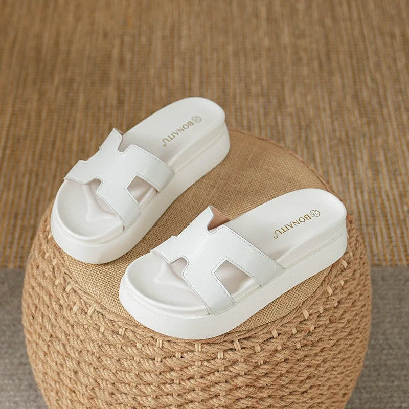 Sandalias de Plataforma de Piel Talia