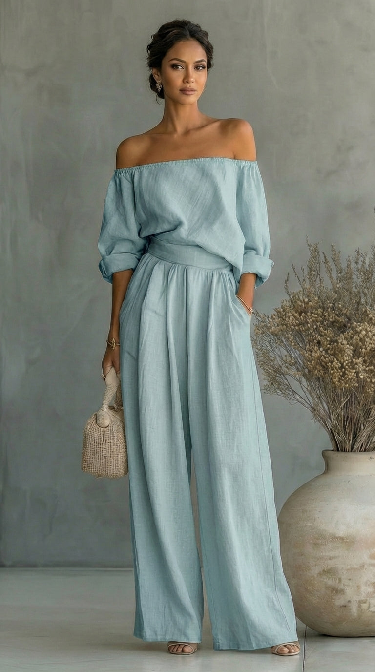 Liliána™ – Conjunto exclusivo con efecto lino para un verano con estilo • S1