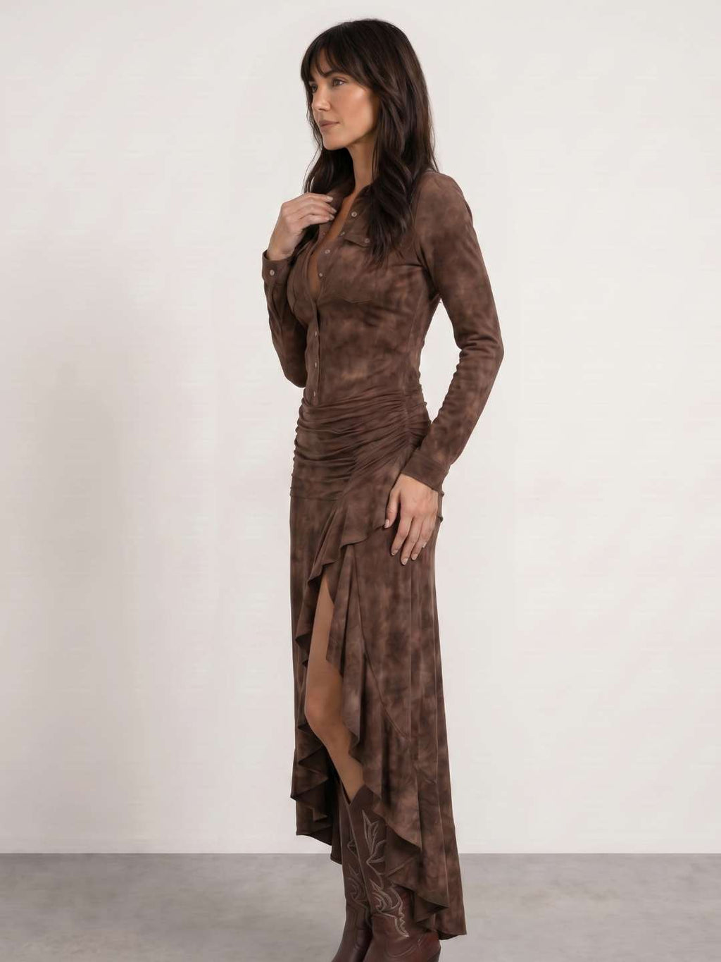 Vestido cowboy con volantes