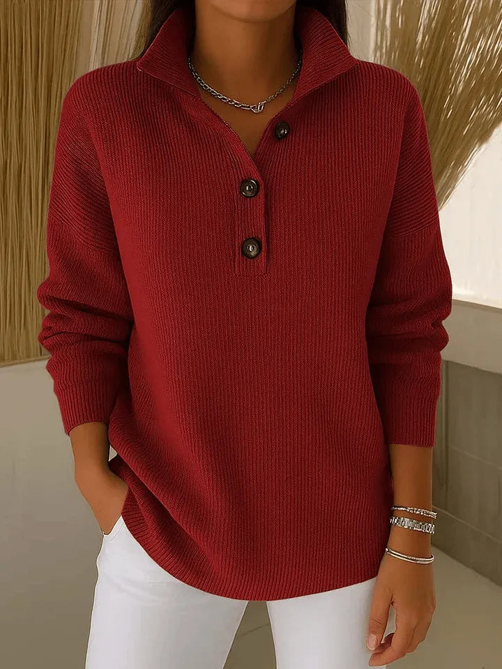 Florence | Suéter Polo de Cuello en V