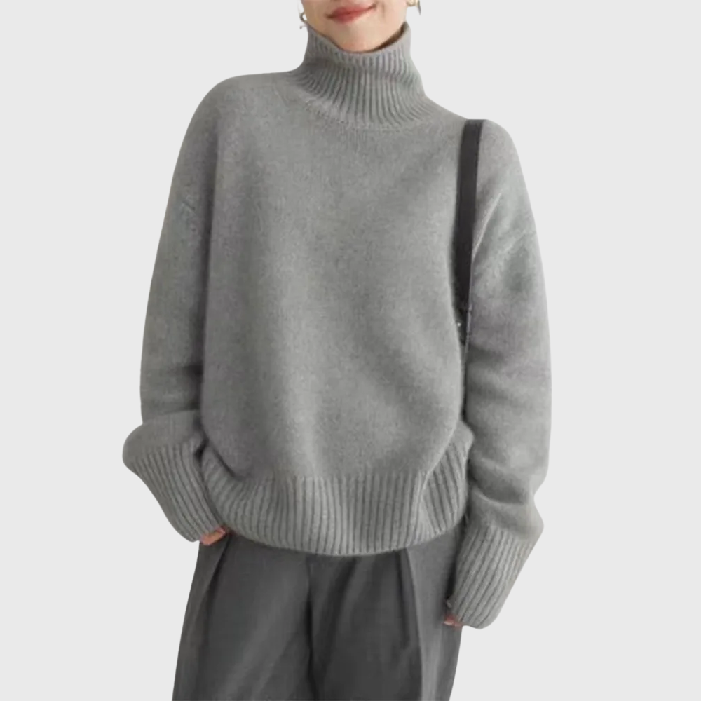 Isabella | Jersey de cachemir de cuello alto