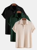 3 camisetas polo de punto tipo gofre