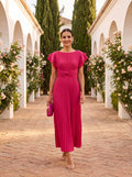 Hazel | Vestido midi con lazada delantera