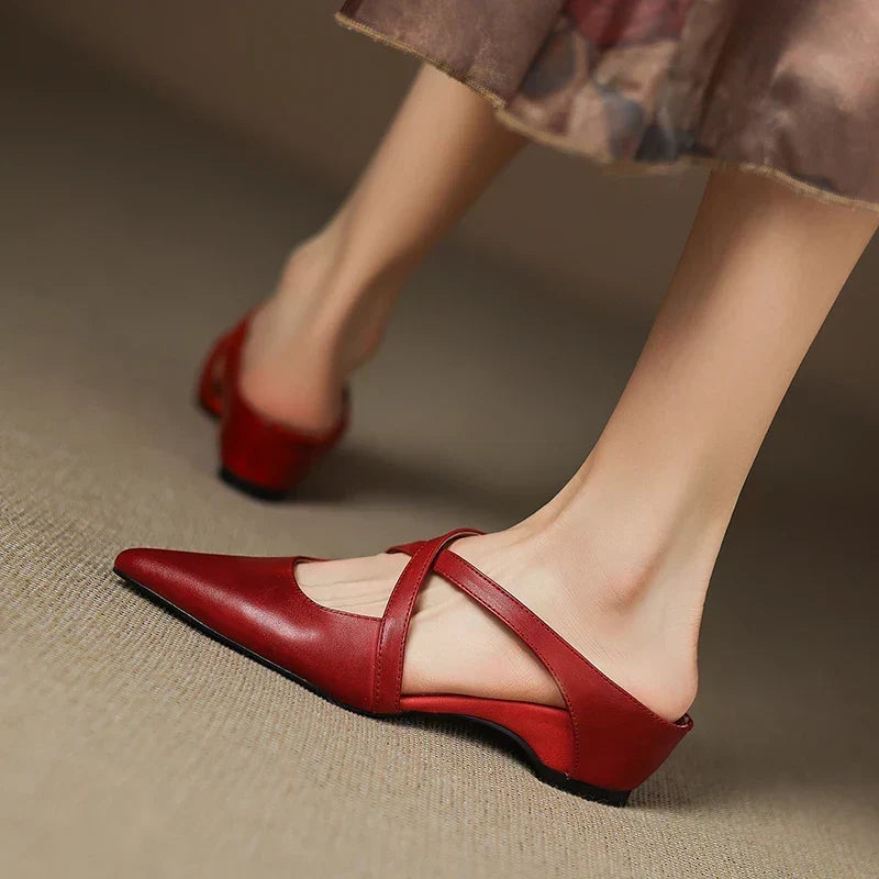 Aluna™ | Mules de piel auténtica